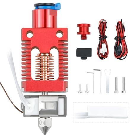 Ender 3 Hotend All Metal Ceramic Heating Core Hotend Upgrade High Flow High Temperature Support 300CHigh Temperature 3D Printer Rapido Hotend Kit Fits Ender3/ Pro/V2/Max CR10