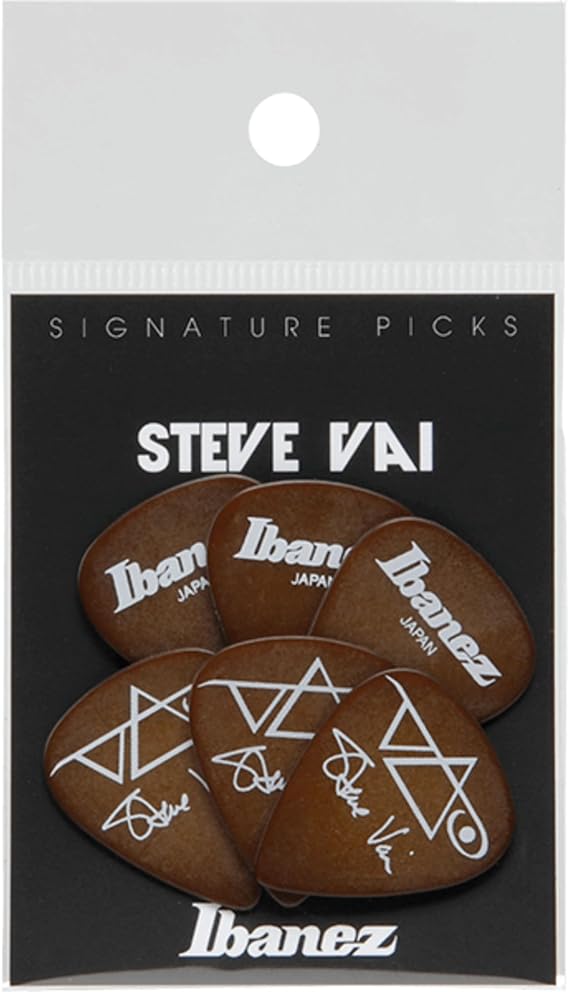 Ibanez B1000SVBR Steve Vai Signature Picks 6 Pack, Brown
