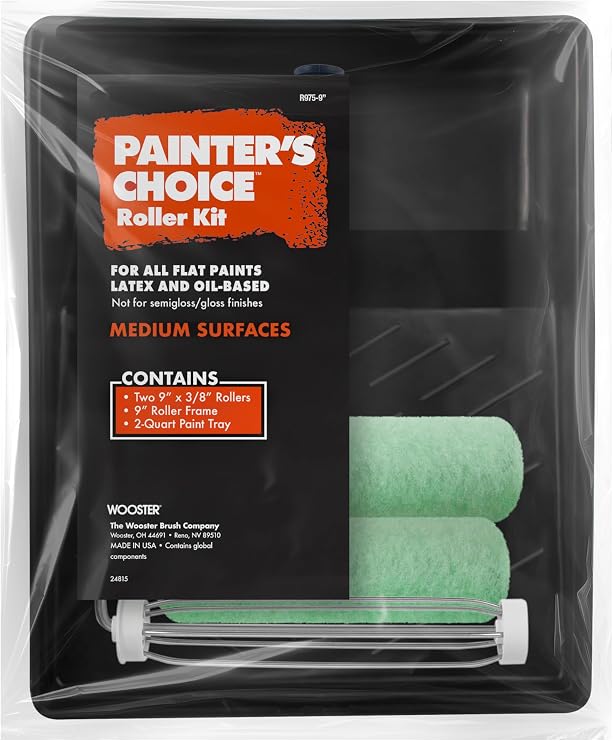 Wooster Brush R975-9 Painter's Choice Roller Kit, 3/8-Inch, 9-Inch
