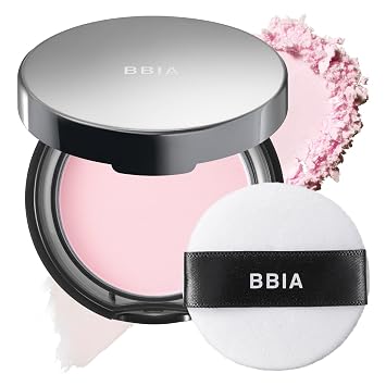 BBIA EAU Powder Pact - 4 Colors, Pressed Powder Compact with Mirror and Puff, Makeup Setting Finishing Blurring, Sebum & Oil Control, Natural Korean Face Makeup (03 BLOSSOM PINK, Pack of 1)
