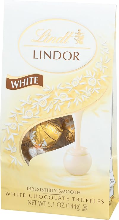 Lindt Lindor Truffles White Chocolate with Smooth Filling 5.1 Ounce, Pack of 2