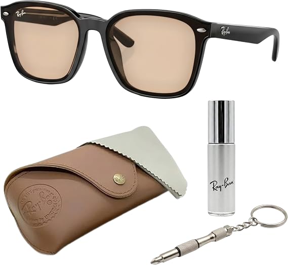 Ray-Ban RB4392D Square Shape Sunglasses with Official RayBan Eyewear Kit