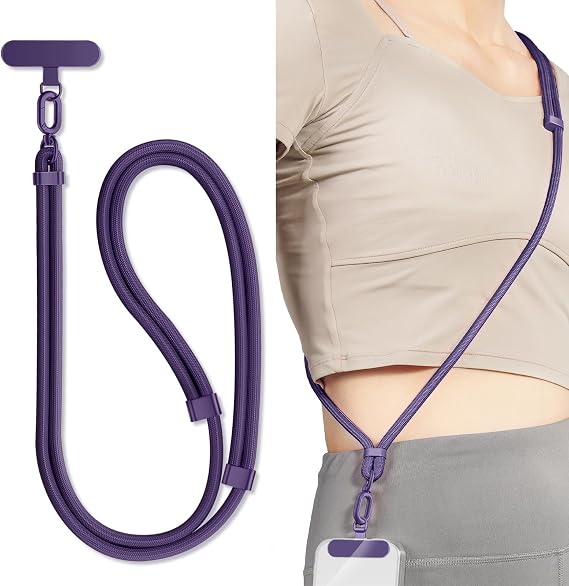 Adjustable Phone Lanyard Crossbody,Phone Strap Stainless Steel Tether Tab