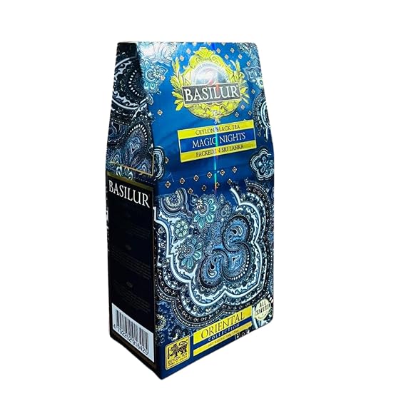 Basilur | "Magic Nights " Oriental Collection | Black Leaf Tea with cranberry and cornflower | 100g (3.52oz.) Per Pack