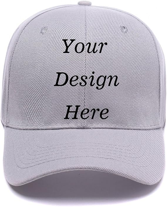 RR&DDXU Customize Your Own Design Text, Photos, Image Logo Adjustable Hat Hiphop Hat Baseball Cap