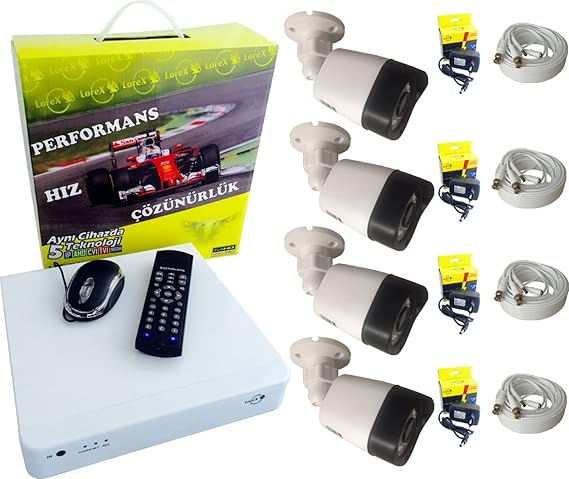 LOREX 4 Kameralı Full Hd CCTV Güvenlik Kamera Seti