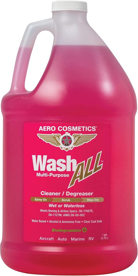 Aero Cosmetics Wash ALL Heavy-Duty Degreaser Cleaner, Engine Grease RV Car