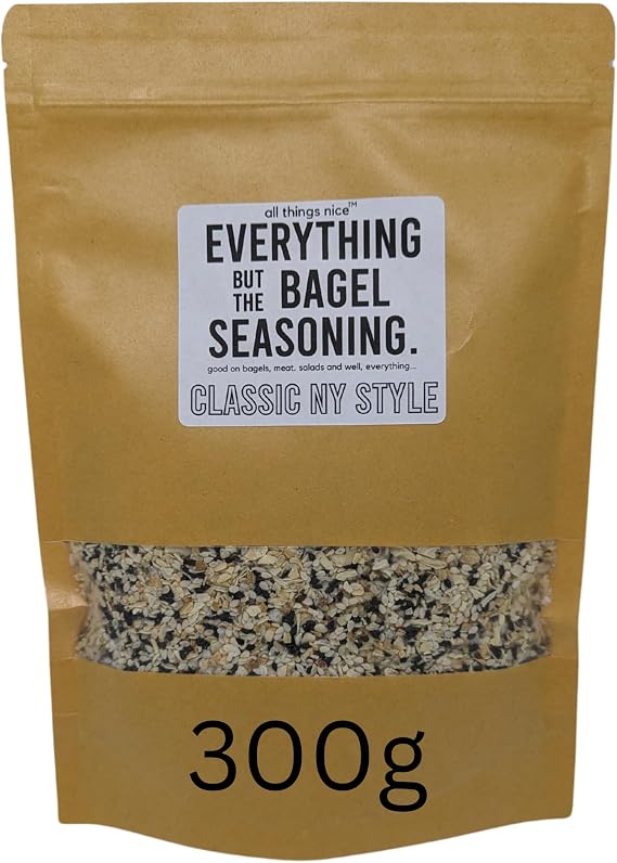 Everything But The Bagel Seasoning Mix, 300g, Made in the UK, Season Meats, Eggs and More, Mixed Spices, Classic New York Deli Style