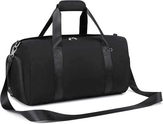 Dance Bag for Girls Duffle Bag Girls Overnight Bags Ballet Sleepover Gym Gymnastics Bags with Shoe Compartment and Wet Pocket,Black