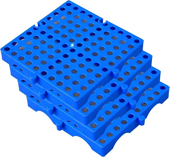 Lightweight Plastic Pallets, Breathable Storage Grid Pad, Waterproof Floor Storage Pad Nestable Grids Article Racks for Garage Supermarket Basement,Blue