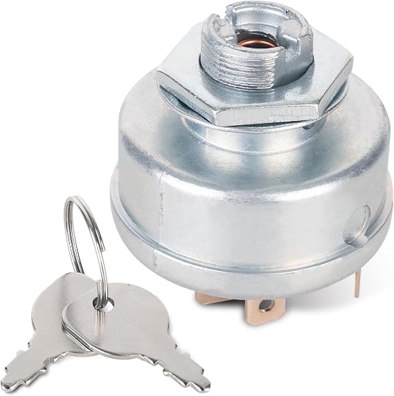 Canamax 103-0206 Ignition Switch with 2 Keys - 3 Positions & 6 Terminals - for 104-2541 109-4736 88-9830 5208003 430-334 Exmark Lazer Z/Z XP, Toro Z 500, Z Master with 60in & 72in Deck
