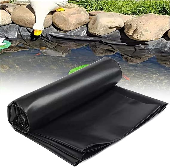 Pond Liner Black Garden Pond Liner HDPE, Pond Liner Garden Pool Membrane for Garden Pond Strength, Agricultural Breeding Liner, Farm or Ranch Etc (Color : 16.4 * 16.4ft)