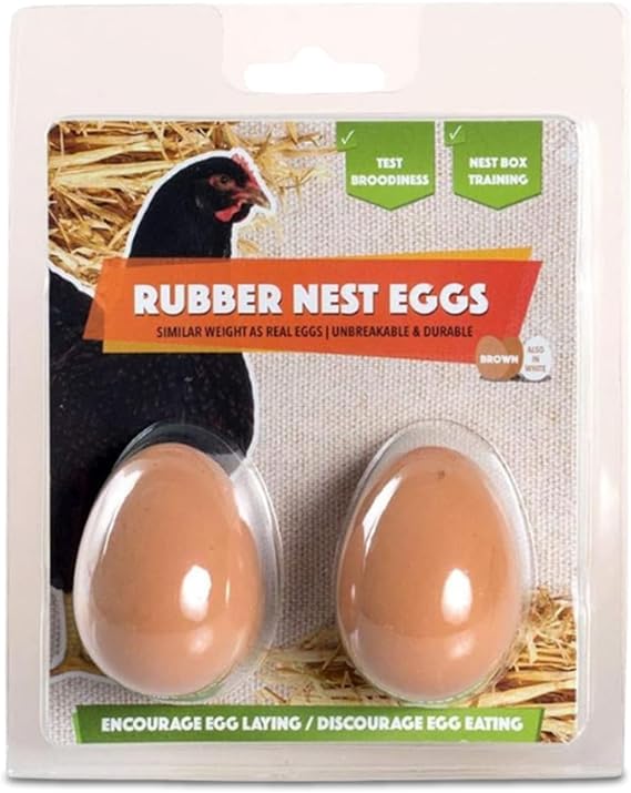 My Favorite Chicken Fake Chicken Eggs for Nesting Boxes for Chickens Brown Rubber Nesting Box Pads Alternative, Durable Decoy Eggs for Chickens, Chicken Coop Accessories & Laying Box
