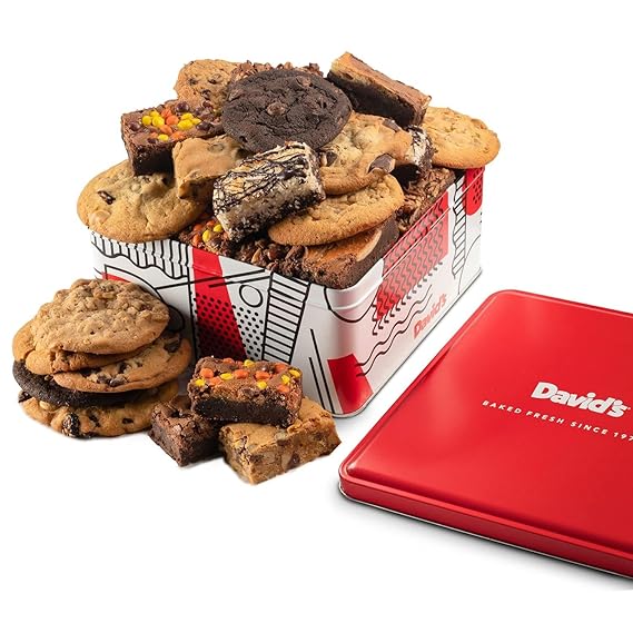 David's Cookies Fresh-Baked Gourmet Assorted Cookies & Brownies, 22 Count