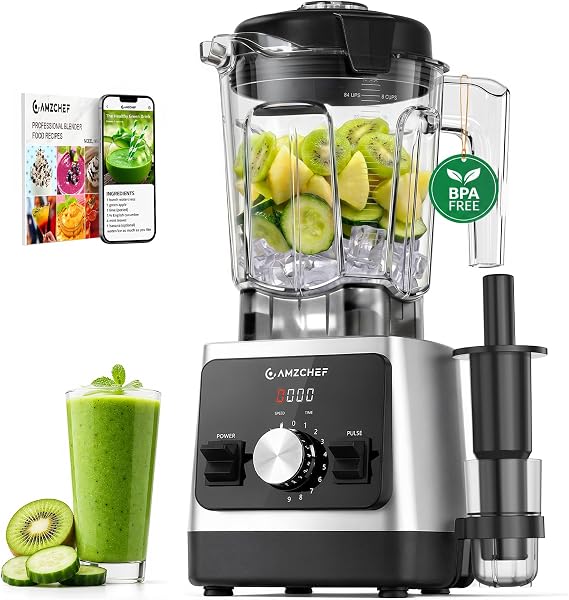 AMZCHEF Smoothies Blender, 2000W Countertop Blenders