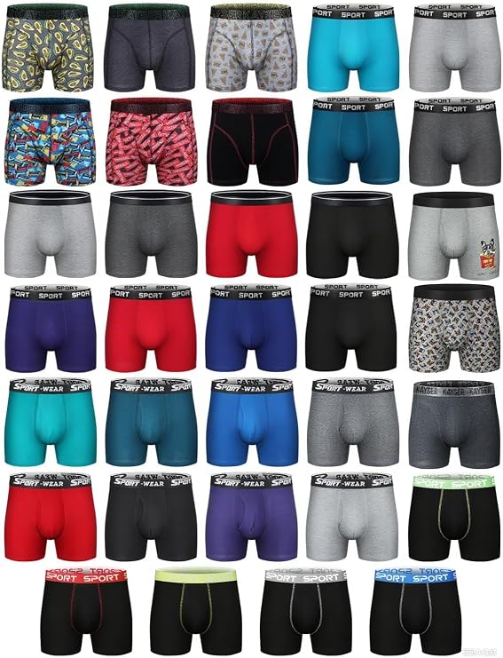 Mens Trunk Cotton Underwear Short Leg Comfy Breathable No Fly 10 Multipack