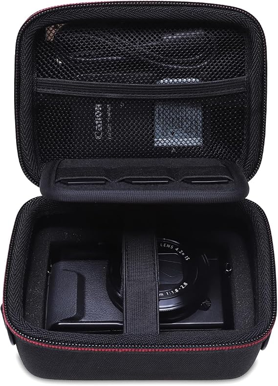 L LTGEM Hard Camera Case for Canon PowerShot G7 X Mark III Black | DIY Customized Compact Camera Cases Compatible with SX740 HS Digital Camera Sony Kodak PIXPRO Travel Carrying Storage Bag