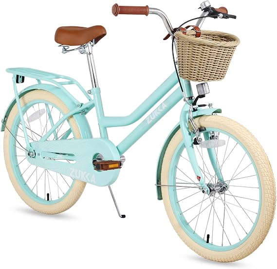 20/24 Inch Girls Bike with Basket, Single Speed Kids Bicycle, Basket Cruiser Bike for 7-13 Years Kids, Girls Beach Bike, Multiple Colors