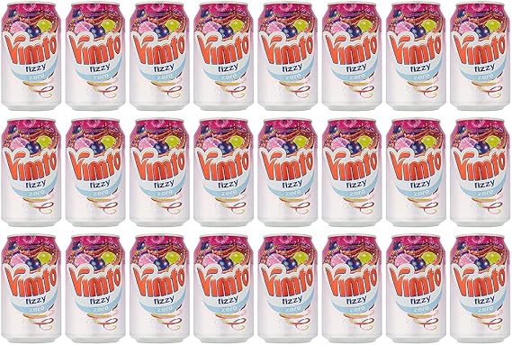 Vimto Fizzy Zero 330ml (Pack of 24 x 330ml)