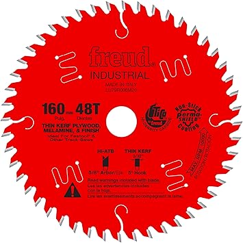 Freud LU79R006M20: 160mm Thin Kerf Ultimate Plywood & Melamine Blade