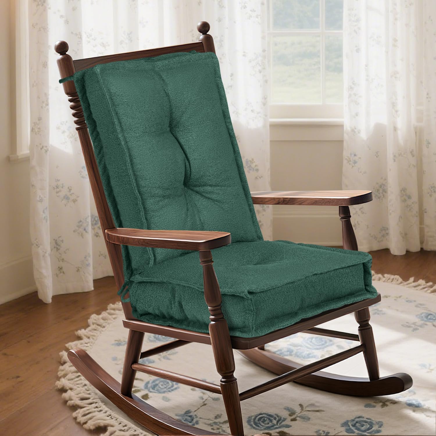 Waterproof Rocking Chair Cushions Indoor，Glider Rocker Cushions,Rocking Chair Pads for Wooden Rocking Chair