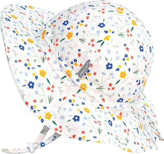 JAN & JUL 50+ UPF Cotton Sun Hat with Wide Brim for Toddler Girls