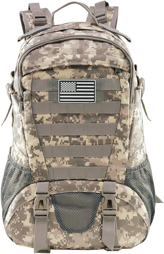 Jueachy Tactical Backpack for Men Hiking Day Pack Molle Military Rucksack Waterproof 30L EDC Bag with USA Flag Patch