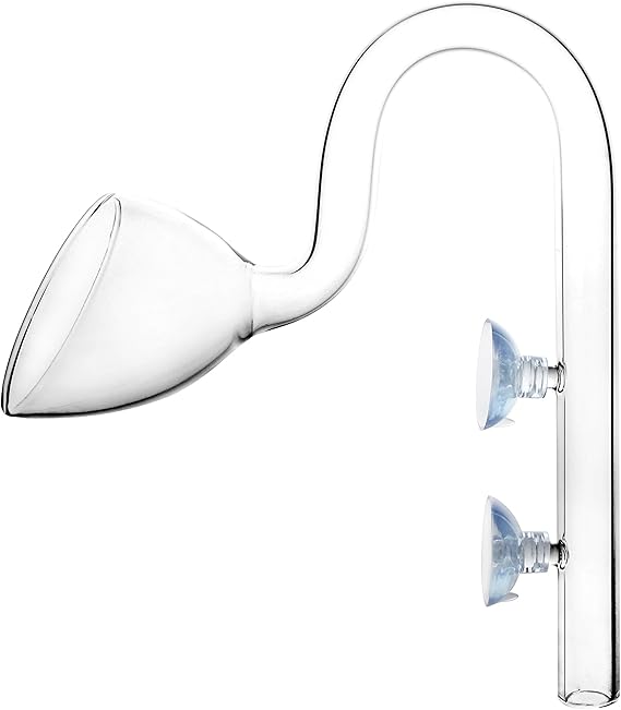 Glass Lily Pipe Outflow for Aquarium Planted Tank (17mm for 16/22mm (5/8" ID) tubing)
