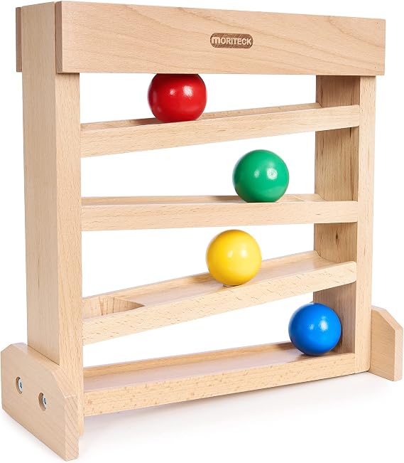 Montessori Ball Drop Toy, Wooden Ball Tracker, Early Developmental Pound Toys for Toddlers for 1-3 Year Old, Boys Girls Baby Birthday Gift