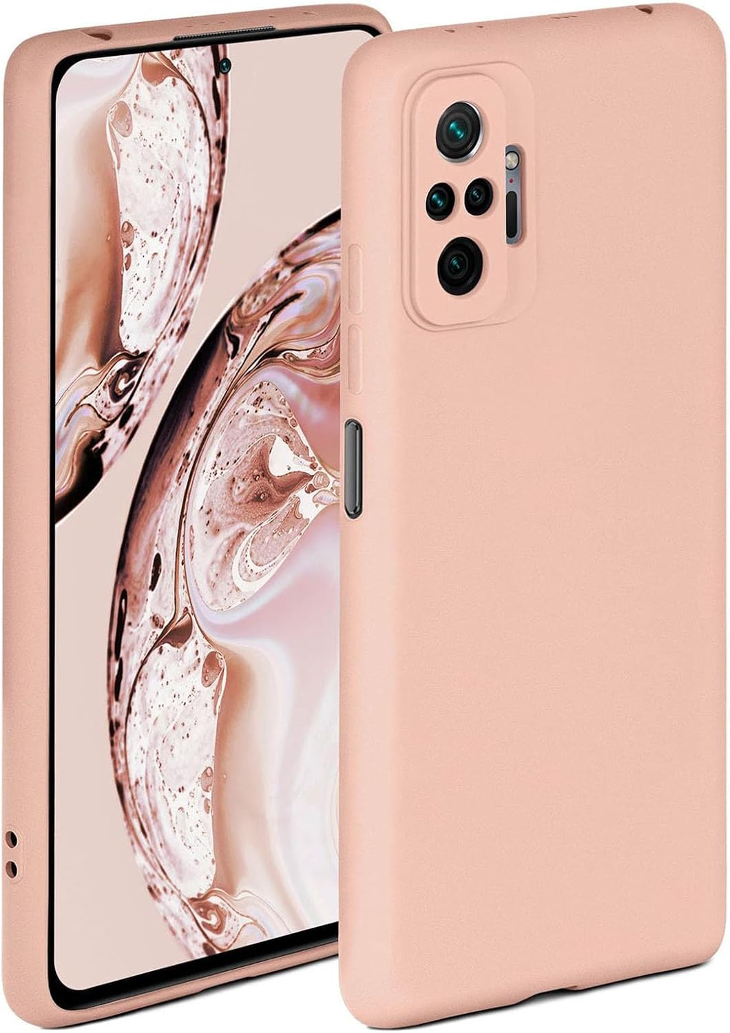 ONEFLOW Soft Case für Redmi Note 10 Pro Hülle aus Silikon mit Kameraschutz Silikonhülle mit erhöhtem Schutz fürs Display Backcover Schutzhülle weiche Handyhülle Rosa