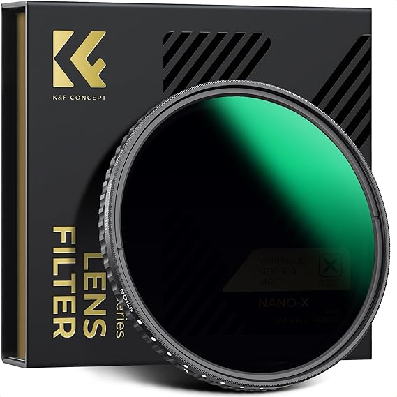 K&F CONCEPT 37mm Variable ND Lens Filter ND8-ND128 (3-7 Stop) No X Cross