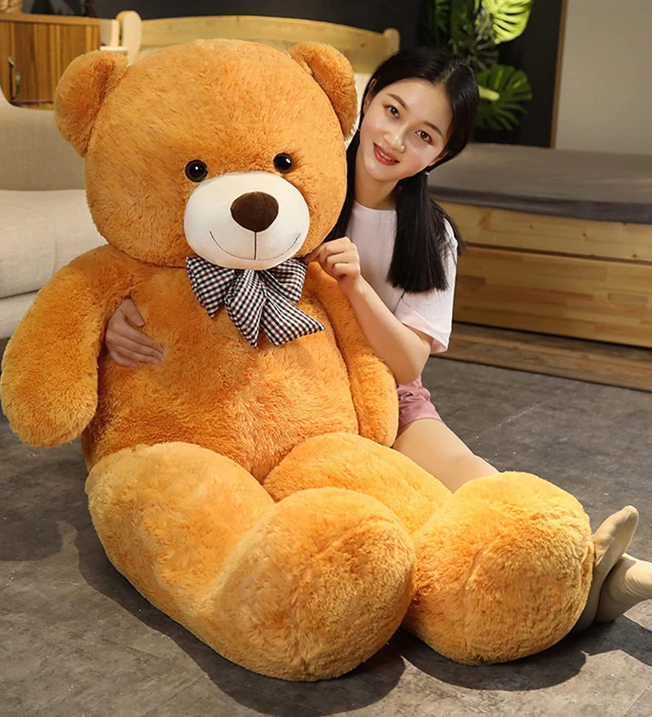 Special Gift for Lover - 140 cm Plush Teddy Bear with Bow Tie... 140cmBear BROWN
