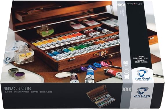 Van Gogh Oil colour wooden box Superior | 32 x 20 ml tubes, 2 x 60 ml tubes + accessories