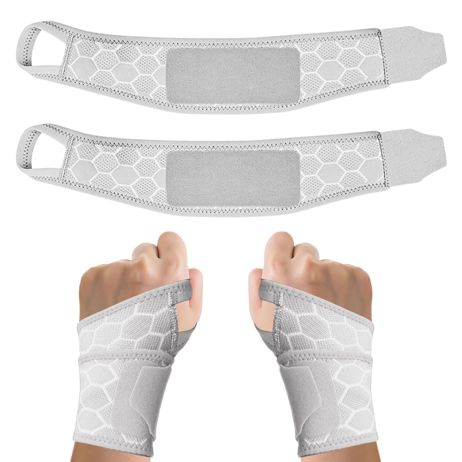 1Pair Kids Wrist Support,Adjustable Childrens Wrist Support,for Relief Arthritis Tendonitis Pain Sprains(Gray)