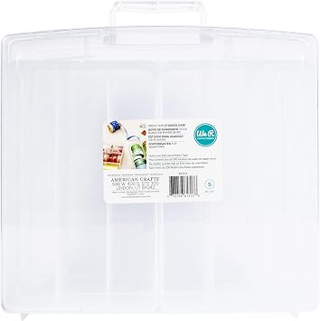 We R Memory Keepers Clear Washi Storage Bin, Clear Storage Box, Washi Tape Storage Organizer, Use for Scrapbooking, Card-Making, Paper Crafting