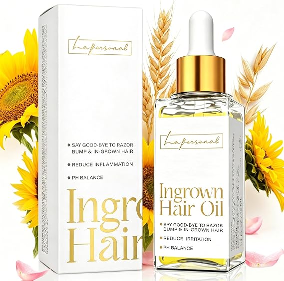 LA.PERSONAL Ingrown Hair Oil, Ingrown Hair Serum for Razor Bumps & Burns, Body Oil After Shaving for Bikini Line, Legs, Underarm, Moisturizing & Soothing Redness and Irritation, Men & Women, 40ml