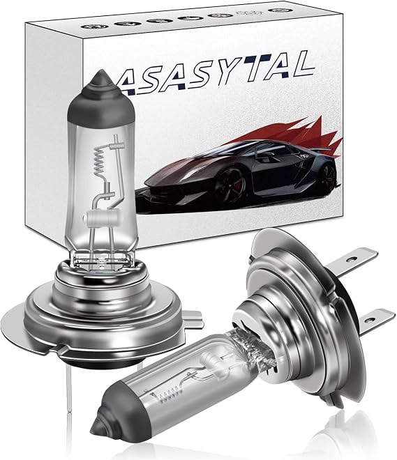 H7 24V 70W Halogen Headlight Bulbs with 3000K Yellow Super Bright Light as OEM for Truck Headlight Bulbs Replacement Pack of 2