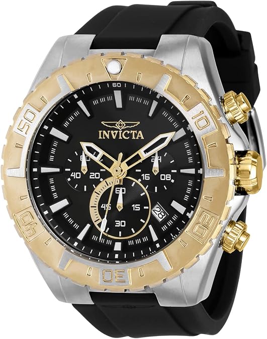Invicta Aviator Men 49mm Stainless Steel Steel Black dial VK63A Quartz