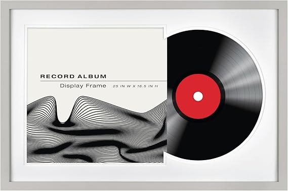 MCS Double Matted Record Album Frame, 16.5x25, Gray