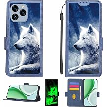 Case Compatible for Kxd Classic A07 Phone Case Flip Cover [with Tempered Glass Screen Protector][RFID Blocking][Luminous Effect] LPT-Lang
