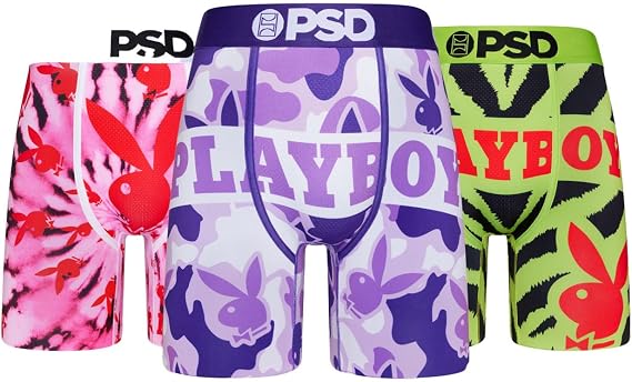 PSD Men's Pb Bright 3-Pack Boxer Briefs, Multi, XXL
