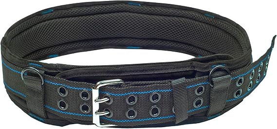 AISENIN 3 inch Padded Tool Belt Work Tool Belt for Heavy Duty Work(Blue and Black)