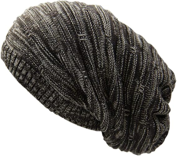 RW Rasta Stretch Long Beanie Hats (Brown Multi)