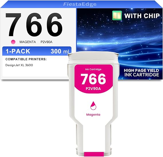 766 Magenta Ink Cartridge P2V90A 300ml 1-Pack