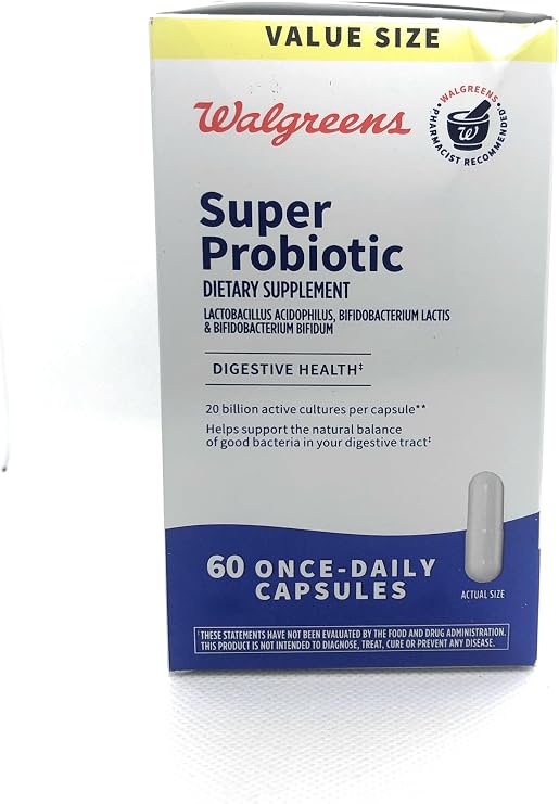 ATAZUA Walgreens Super Probiotic Digestive Support Capsules 60 ea