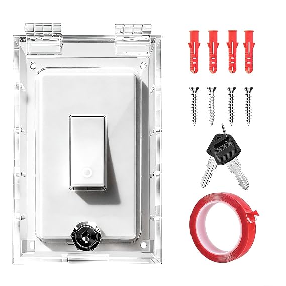 Smart Home Switch Cover,Baby Proof Light Outlet Covers,Child Safety Switch Plate Guard,Wall Plug Box,Kids Electrical Protector Box Fits All Outlet 4.95" H X 3.35" W X 1.77" D or Smaller