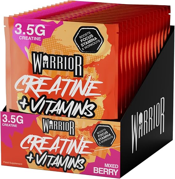 Warrior Creatine Plus Vitamins Sachets 15 Daily Energy Drink Mix