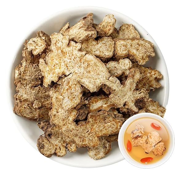 100% Dried White Atractylodes Rhizome;Bighead Atractylodes Rhizome;Bai Zhu,Rhizoma Atractylodis Macrocephalae Large-Headed Atractylodes Atractylodes Lancea Rhizome 120G/4.23oz