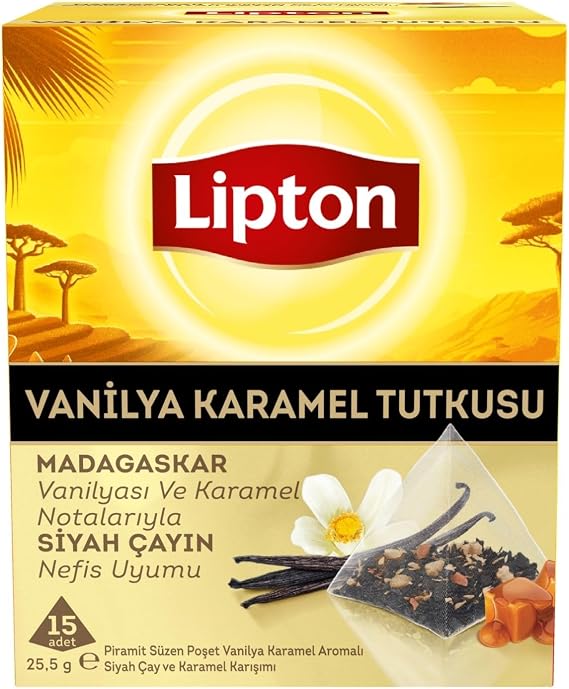 Lipton Poşet Çay Discovery Vanilya Karamel 8 Adet, 25.5 Gram