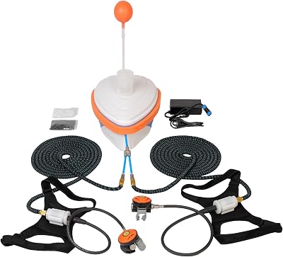 Dual-User Battery Scuba Diving System, Support 2 Divers Diving Ventilator with 2 60ft Hoses & Regulators, Rechargeable Tankless Dive System with 5.5H/6-7H/7-10H Usage Time